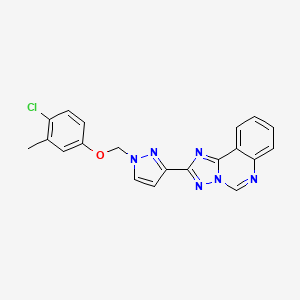 molecular formula C20H15ClN6O B4816073 2-{1-[(4-chloro-3-methylphenoxy)methyl]-1H-pyrazol-3-yl}[1,2,4]triazolo[1,5-c]quinazoline 