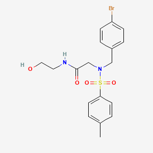 2-[(4-bromophenyl)methyl-(4-methylphenyl)sulfonylamino]-N-(2-hydroxyethyl)acetamide