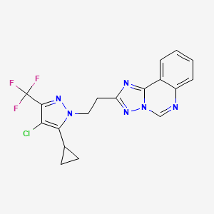 2-{2-[4-chloro-5-cyclopropyl-3-(trifluoromethyl)-1H-pyrazol-1-yl]ethyl}[1,2,4]triazolo[1,5-c]quinazoline