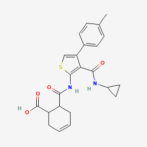 6-({[3-[(cyclopropylamino)carbonyl]-4-(4-methylphenyl)-2-thienyl]amino}carbonyl)-3-cyclohexene-1-carboxylic acid