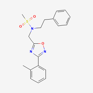 N-{[3-(2-methylphenyl)-1,2,4-oxadiazol-5-yl]methyl}-N-(2-phenylethyl)methanesulfonamide