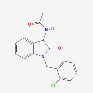 N-[1-[(2-chlorophenyl)methyl]-2-oxo-3H-indol-3-yl]acetamide