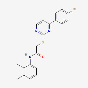 2-{[4-(4-BROMOPHENYL)-2-PYRIMIDINYL]SULFANYL}-N~1~-(2,3-DIMETHYLPHENYL)ACETAMIDE