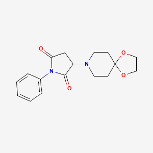 3-(1,4-dioxa-8-azaspiro[4.5]dec-8-yl)-1-phenyl-2,5-pyrrolidinedione