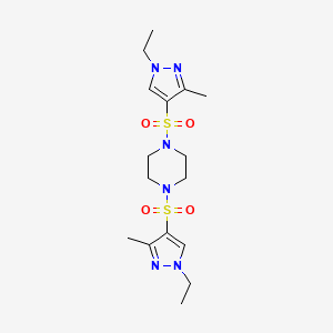 1,4-bis[(1-ethyl-3-methyl-1H-pyrazol-4-yl)sulfonyl]piperazine