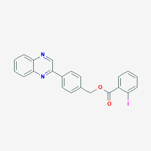 molecular formula C22H15IN2O2 B4816154 4-(2-quinoxalinyl)benzyl 2-iodobenzoate 