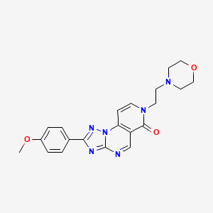 molecular formula C21H22N6O3 B4816161 2-(4-methoxyphenyl)-7-(2-morpholin-4-ylethyl)pyrido[3,4-e][1,2,4]triazolo[1,5-a]pyrimidin-6(7H)-one 