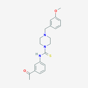 molecular formula C21H25N3O2S B4816164 N-(3-acetylphenyl)-4-(3-methoxybenzyl)-1-piperazinecarbothioamide 