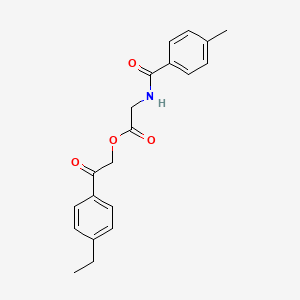 molecular formula C20H21NO4 B4816187 2-(4-ethylphenyl)-2-oxoethyl N-(4-methylbenzoyl)glycinate 