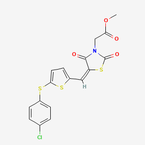 methyl [5-({5-[(4-chlorophenyl)thio]-2-thienyl}methylene)-2,4-dioxo-1,3-thiazolidin-3-yl]acetate