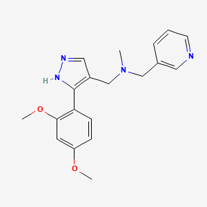 1-[3-(2,4-dimethoxyphenyl)-1H-pyrazol-4-yl]-N-methyl-N-(3-pyridinylmethyl)methanamine