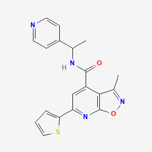 3-methyl-N-[1-(4-pyridinyl)ethyl]-6-(2-thienyl)isoxazolo[5,4-b]pyridine-4-carboxamide