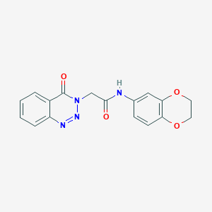 N-(2,3-dihydro-1,4-benzodioxin-6-yl)-2-(4-oxo-1,2,3-benzotriazin-3(4H)-yl)acetamide