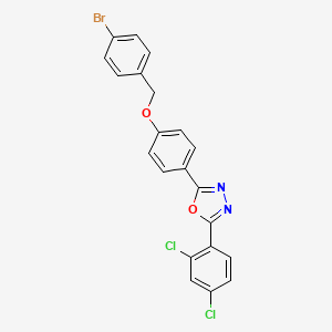 2-{4-[(4-bromobenzyl)oxy]phenyl}-5-(2,4-dichlorophenyl)-1,3,4-oxadiazole