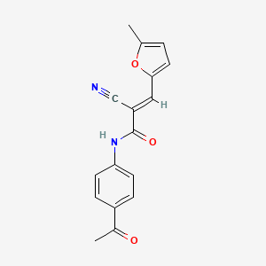 N-(4-acetylphenyl)-2-cyano-3-(5-methyl-2-furyl)acrylamide