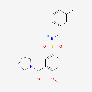 4-methoxy-N-(3-methylbenzyl)-3-(1-pyrrolidinylcarbonyl)benzenesulfonamide