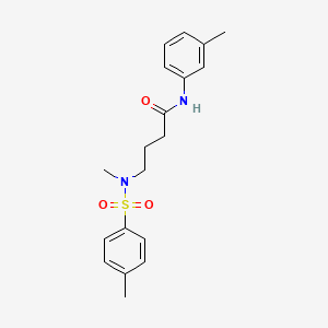 molecular formula C19H24N2O3S B4816307 4-{methyl[(4-methylphenyl)sulfonyl]amino}-N-(3-methylphenyl)butanamide 