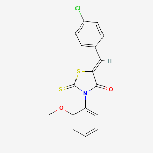 5-(4-chlorobenzylidene)-3-(2-methoxyphenyl)-2-thioxo-1,3-thiazolidin-4-one