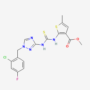 methyl 2-[({[1-(2-chloro-4-fluorobenzyl)-1H-1,2,4-triazol-3-yl]amino}carbonothioyl)amino]-5-methyl-3-thiophenecarboxylate