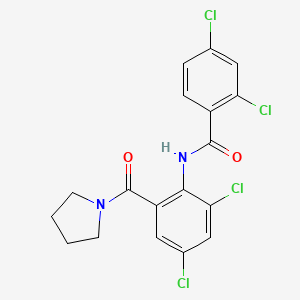 2,4-dichloro-N-[2,4-dichloro-6-(1-pyrrolidinylcarbonyl)phenyl]benzamide