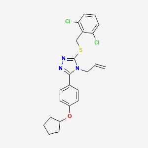 molecular formula C23H23Cl2N3OS B4816351 4-allyl-3-[4-(cyclopentyloxy)phenyl]-5-[(2,6-dichlorobenzyl)thio]-4H-1,2,4-triazole 