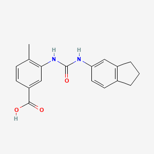 3-{[(2,3-dihydro-1H-inden-5-ylamino)carbonyl]amino}-4-methylbenzoic acid