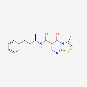 2,3-Dimethyl-5-oxo-N-(4-phenylbutan-2-YL)-5H-[1,3]thiazolo[3,2-A]pyrimidine-6-carboxamide