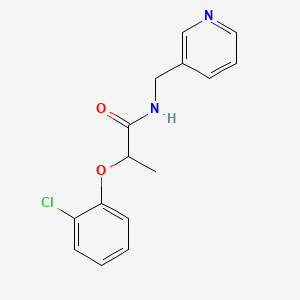 molecular formula C15H15ClN2O2 B4816398 2-(2-chlorophenoxy)-N-(3-pyridinylmethyl)propanamide 