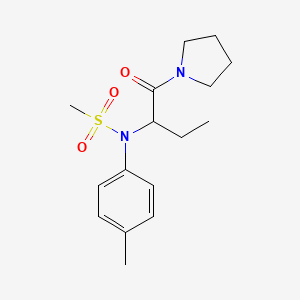 N-(4-methylphenyl)-N-[1-(1-pyrrolidinylcarbonyl)propyl]methanesulfonamide