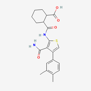 2-({[3-(aminocarbonyl)-4-(3,4-dimethylphenyl)-2-thienyl]amino}carbonyl)cyclohexanecarboxylic acid