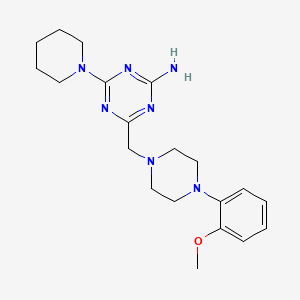 4-{[4-(2-Methoxyphenyl)piperazino]methyl}-6-piperidino-1,3,5-triazin-2-amine