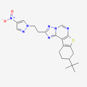 9-tert-butyl-2-[2-(4-nitro-1H-pyrazol-1-yl)ethyl]-8,9,10,11-tetrahydro[1]benzothieno[3,2-e][1,2,4]triazolo[1,5-c]pyrimidine