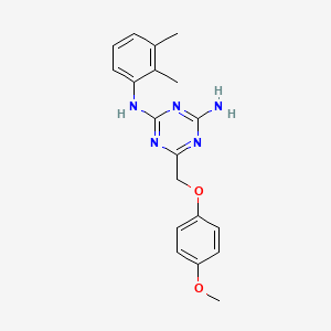 N-(2,3-dimethylphenyl)-6-[(4-methoxyphenoxy)methyl]-1,3,5-triazine-2,4-diamine