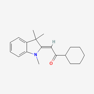 molecular formula C19H25NO B4816472 1-cyclohexyl-2-(1,3,3-trimethyl-1,3-dihydro-2H-indol-2-ylidene)ethanone 