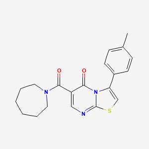 6-(1-azepanylcarbonyl)-3-(4-methylphenyl)-5H-[1,3]thiazolo[3,2-a]pyrimidin-5-one