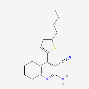 2-amino-4-(5-butyl-2-thienyl)-5,6,7,8-tetrahydro-3-quinolinecarbonitrile