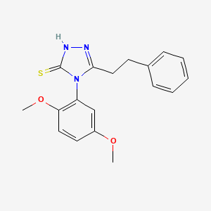 4-(2,5-dimethoxyphenyl)-5-(2-phenylethyl)-4H-1,2,4-triazole-3-thiol