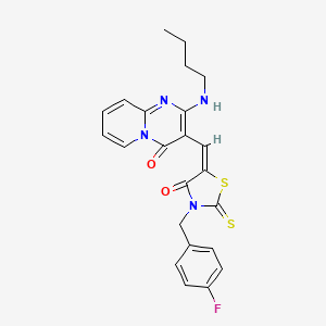 molecular formula C23H21FN4O2S2 B4816521 2-(butylamino)-3-{[3-(4-fluorobenzyl)-4-oxo-2-thioxo-1,3-thiazolidin-5-ylidene]methyl}-4H-pyrido[1,2-a]pyrimidin-4-one 