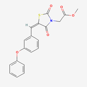 molecular formula C19H15NO5S B4816542 methyl [2,4-dioxo-5-(3-phenoxybenzylidene)-1,3-thiazolidin-3-yl]acetate 