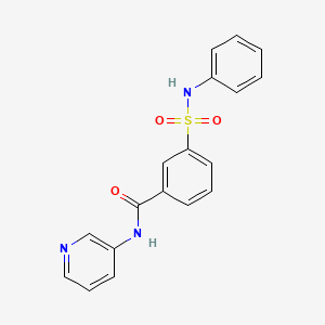 molecular formula C18H15N3O3S B4816548 3-(anilinosulfonyl)-N-3-pyridinylbenzamide 