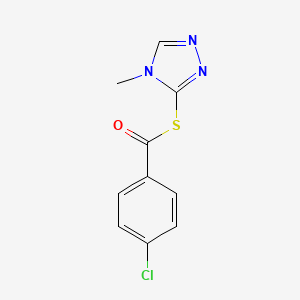 molecular formula C10H8ClN3OS B4816565 S-(4-methyl-4H-1,2,4-triazol-3-yl) 4-chlorobenzenecarbothioate 