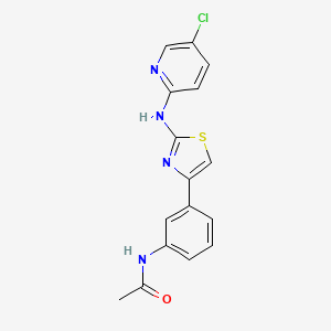 molecular formula C16H13ClN4OS B4816572 N-(3-{2-[(5-chloro-2-pyridinyl)amino]-1,3-thiazol-4-yl}phenyl)acetamide 