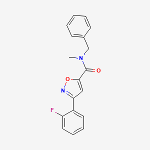 N-benzyl-3-(2-fluorophenyl)-N-methyl-5-isoxazolecarboxamide