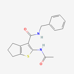 N-BENZYL-2-ACETAMIDO-4H5H6H-CYCLOPENTA[B]THIOPHENE-3-CARBOXAMIDE