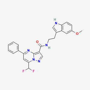 molecular formula C25H21F2N5O2 B4816619 7-(difluoromethyl)-N-[2-(5-methoxy-1H-indol-3-yl)ethyl]-5-phenylpyrazolo[1,5-a]pyrimidine-3-carboxamide 