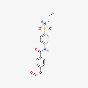 molecular formula C19H22N2O5S B4816633 4-{[4-(Butylsulfamoyl)phenyl]carbamoyl}phenyl acetate 