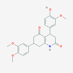 7-(3,4-dimethoxyphenyl)-4-(4-hydroxy-3-methoxyphenyl)-4,6,7,8-tetrahydro-2,5(1H,3H)-quinolinedione