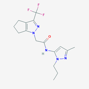 N-(3-methyl-1-propyl-1H-pyrazol-5-yl)-2-[3-(trifluoromethyl)-5,6-dihydrocyclopenta[c]pyrazol-1(4H)-yl]acetamide