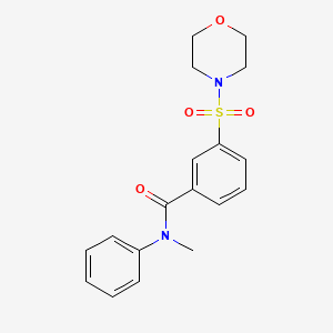 molecular formula C18H20N2O4S B4816667 N-methyl-3-(4-morpholinylsulfonyl)-N-phenylbenzamide 