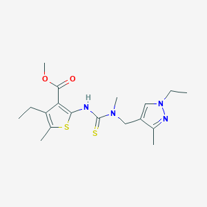 methyl 4-ethyl-2-({[[(1-ethyl-3-methyl-1H-pyrazol-4-yl)methyl](methyl)amino]carbonothioyl}amino)-5-methyl-3-thiophenecarboxylate